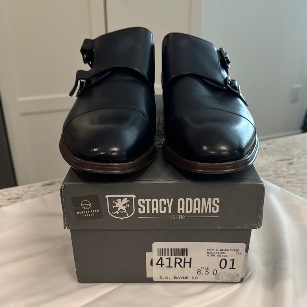 Stacy Adams Men's Black Leather Shoes
